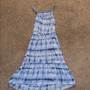 SO Light Blue Tie-Dye Casual Dress